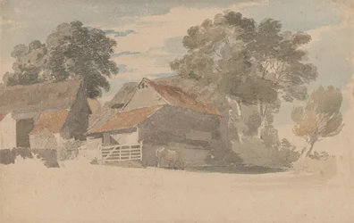 Farm Buildings with Trees