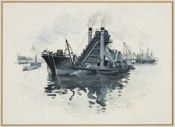 A Dredger in Salford Docks