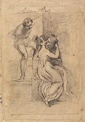 Figure Leaning over Stairs