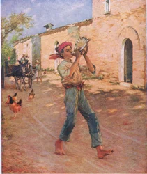 Crying Fish in Spain, Illustration from My Magazine, 1925