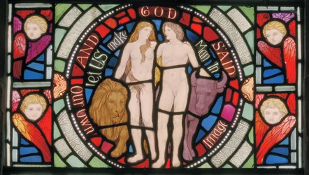 Adam and Eve, Benedicite Window (detail)