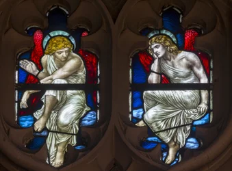 Westminster, St Margaret, James Powell & Sons, Henry Holiday, Tracery Angels