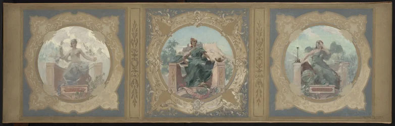 Sketch for the Lobau Gallery at Paris City Hall: Peace. Literature. Science, in 1890