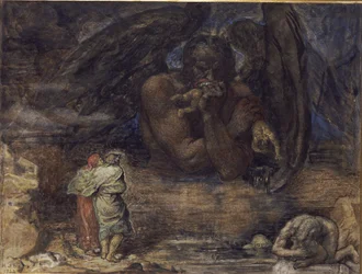 Dante and Virgil Encounter Lucifer in Hell
