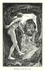 Androcles in the lion