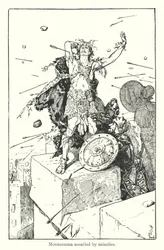 Montezuma Assailed by Missiles