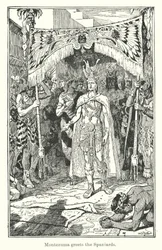 Montezuma greets the Spaniards