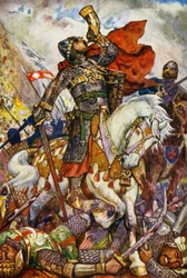 Roland Blows His Horn in the Valley of Roncevaux