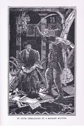 St Louis Threatened by the Saracen Soldier