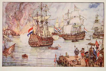 The Dutch in the Medway, illustration from 