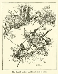 The English Archers and French Men-at-Arms