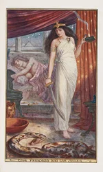 The Princess and the Snake, illustration from The Brown Fairy Book by Andrew Laing, 1904