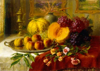 Still Life on a Table in an Interior
