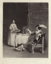 Sir Piercie Shafton and Mysie Happer