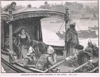 Catherine Howard being conveyed to the Tower 1542
