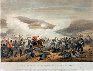 The Battle of Inkermann on 5th November, 1854, engraved by Edmund Walker
