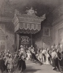 Queen Victoria on the throne, St James