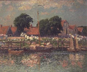 On the Banks of a River in Holland
