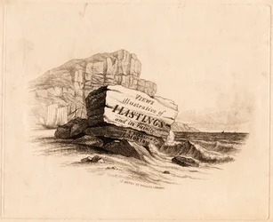 Views illustrative of Hastings and its vicinity Drawn & Engraved by H. Morton 15 Eaton St. Pimlico, London [Title Page]