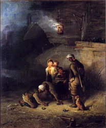 Pitmen Playing at Quoits
