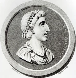 Portrait of Theodosius, from 
