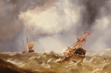 Dismasted in a Storm off the Kent Coast