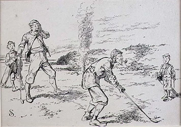 The Absent Minded Golfer, illustration from 