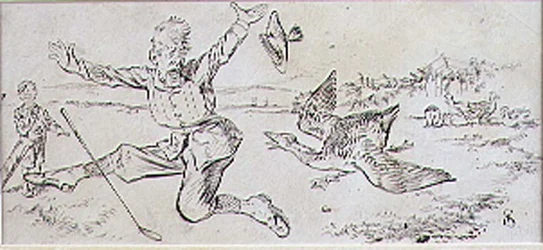 The Attacked Golfer, illustration from 