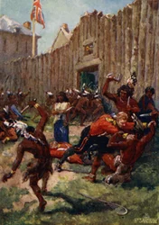 Ojibwe Indians Surprising the British at Fort Michilimackinac, 1763