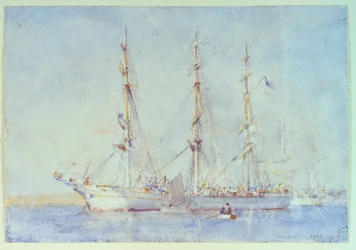 French Ship Marecual de Cashes at Falmouth July 1914, early 20th century