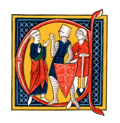 Initial Letter C, Early 14th Century, 1843