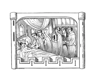 Louis, the Eldest Son of Philip Auguste, King of France, Lies Ill in Bed, 1191