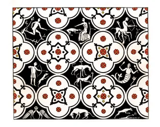 Pavement, 12th century, 1843