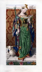 Saint Agnes, c1520, 1843