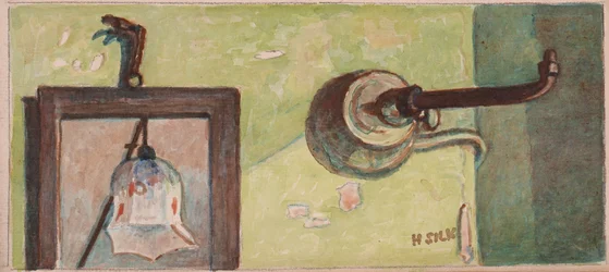 Gas fitting and mirror, c.1930