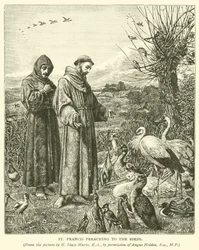 St Francis preaching to the birds