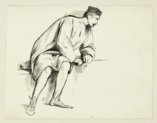 Seated Man Leaning on his Arm