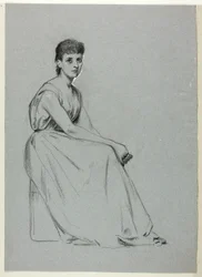 Seated Woman Facing Right
