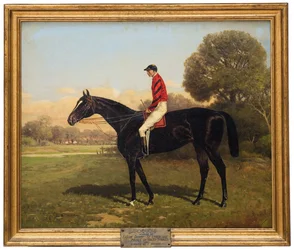 Iroquois with Fred Archer, Winner of the Epsom Derby, St. Leger and Prince of Wales Stakes in 1881