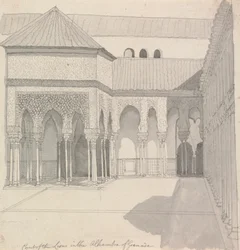 Court of the Lions in the Alhambra of Granada