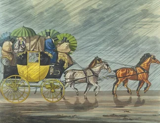 A Bath Coach, Aquatinted by George Hunt (fl.1820-40) Published 1820