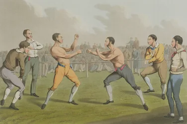 A Prize Fight, aquatinted by I. Clark, pub. by Thomas McLean