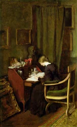 At Her Desk