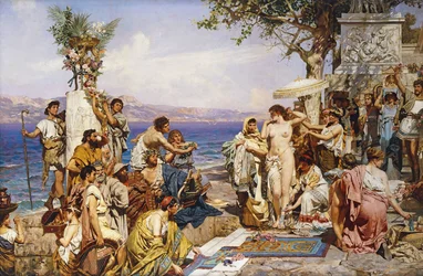 Phryne at the Festival of Poseidon, God of the Seas