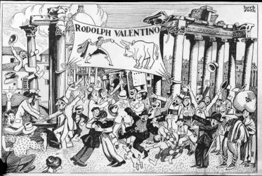Arrival of Rudolph Valentino