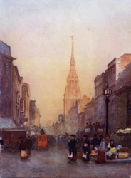Cheapside, Bow Church in Distance
