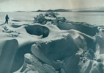 A Pressure Ridge in the Sea-Ice Running Towards Cape Barne, 1911