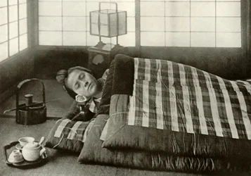 Bed-Time in Japan, 1910