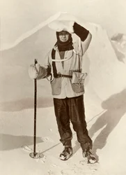 Captain Scott Wearing The Wallet in Which He Carried His Sledging Journals