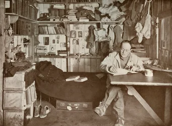 Captain Scott in His Den